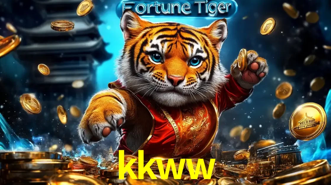 Imagem promocional do jogo de slot Fortune Tiger, com um tigre majestoso em traje tradicional cercado por uma fortuna em moedas de ouro, disponível agora no cassino kkww.